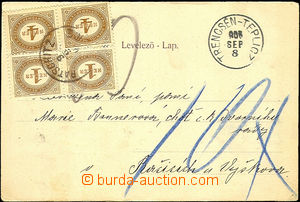 35364 - 1905 unfranked postcard burdened by postage-due 10h, pair st