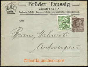 35372 - 1912 commercial private p.stat. envelope Brüder Taussig wit