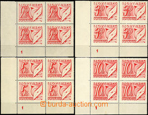35380 - 1942 Alb.D24-27 Postage due stmp 1942, highest value in bloc