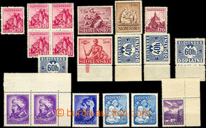 35402 - 1939/44 comp. 14 pcs of plate flaws : Alb.52 - pos. 182, 53