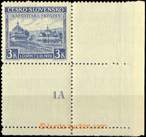 35410 - 1939 Pof.351, Opening of Congress, LR corner piece with marg