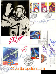 35477 - 1975-80 COSMOS USSR, comp. 8 pcs of entires with signatures