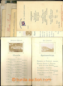 35479 - 1930-36 JÍDELNÍ CARDS selection of 22 pcs of jídelních