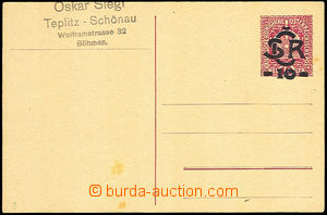 35589 - 1918 1918 CDV3,overprint 10/10, large monogram, senders can