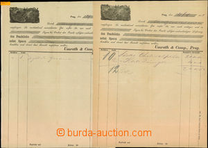 35608 - 1872 2 pcs of freight letters for railroad horse- mobile spe