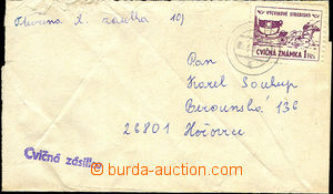 35634 - 1957 TRAINING STAMPS open postage mailing with mounted red