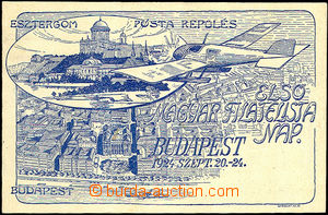 35650 - 1924 TESTER air postcard flight Budapest - Esztergom, franke