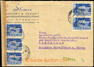 35653 - 1944 commercial air-mail letter to Protectorate, rich inflat