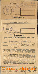 35660 - 1946 ŠATENKY sestava 2ks šatenek, pro chlapce do 15 let a