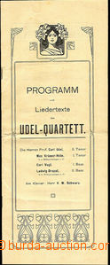 35662 - 1910 program v němčině s texty koncertu UDEL kvarteta ve