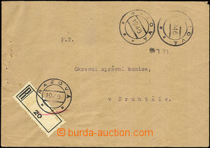 35689 - 1946 Reg letter on reverse with Pof.415 12x, 389, 8x provisi