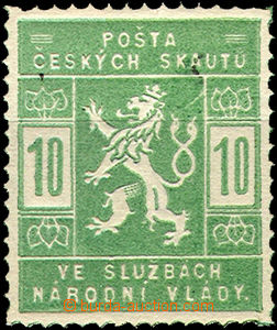 35781 - 1918 PLATE PROOF Pof.SK1 in/at bright green color, vertical