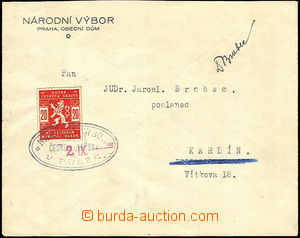 35803 - 1918 letter with 20h, Pof.SK2, cancelled oval cancel. CZECHO