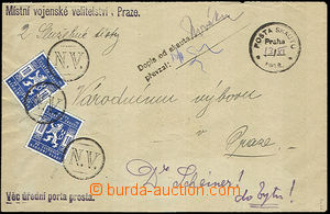 35805 - 1918 1918 Envelope baring cancel Místního vojenského veli