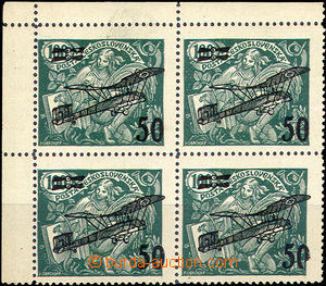 35833 - 1922 issue II, UL block of four 50/100 with incomplete print