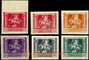35857 - 1919 trial print 100h 6 pcs of in/at shades color red, orang
