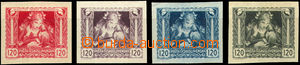 35858 - 1919 trial print 120h 4 pcs of in red, violet, blue and blac