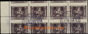 35861 - 1919 Pof.31B with additional-printing, block of 8 with margi