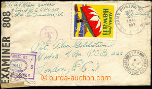 35895 - 1944 letter sent from USA through/over US APO 958/ Mar.23.44