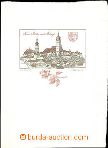 35908 - 1976 graphic sheet with bicolored gravure Nové Město nad M