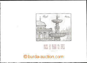35912 - 1975 graphic sheet with bicolored gravure Prague Belvedere f