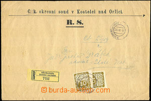 35944 - 1919 Ornament, court R summons with mounted postage-due fra