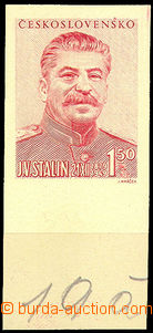 35967 - 1949 Pof.ZT531 Stalin 1,50Kčs, trial print on yellow paper,