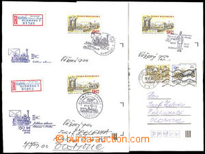 35973 - 1995 RAILWAYS comp. 4 pcs of R letters to/at 150 flights/y