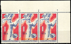 35976 - 1980 Pof.2444 Spartakiad, right upper corner str-of-3 with m