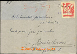 35984 - 1945 Košice-issue letter with 2 Koruna, Pof.354, by hand c