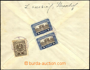35994 - 1921 Reg letter sent from Strasshof a.d. Nordbahn 8.III.21 t