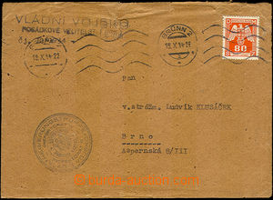 36009 - 1944 Garrison headquarters Brno, straight line postmark + ro