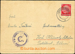 36017 - 1942 C.C. ORANIENBURG pre-printed franked with. letter-card