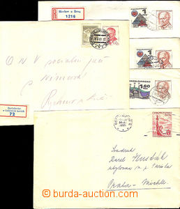 36046 - 1955-74 COB7 (on reverse torn flap) + COB14 as Registered +