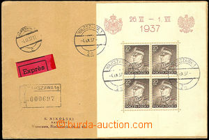 36061 - 1937 Reg and Express letter sent in the place franked with.