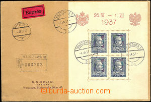 36062 - 1937 Reg and Express letter sent in the place, franked with.