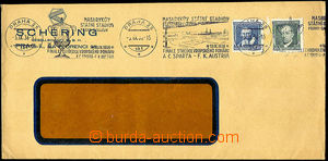36167 - 1936 Comenius window envelope sent as heavier letter in the
