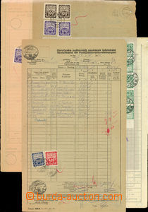 36177 - 1920-25 Ornament comp. 4 pcs of accounting sheets (delivery