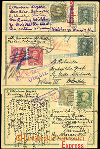 36181 - 1916 3 pcs of uprated by. PC sent Ex, Mi.P216, 2x P229, 2x r