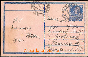 36182 - 1914 PC 25h sent by Prague pneumatic tube post, Mi.RP29, CDS
