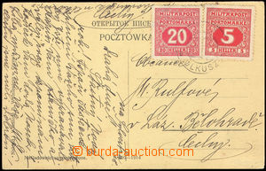 36197 - 1918 postcard to Czechoslovakia franked Austrian Postage due