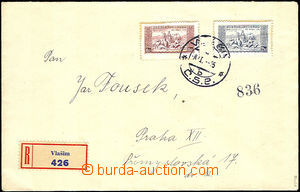36232 - 1935 Anthem-issue Reg letter with from miniature sheet, Pof