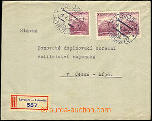 36246 - 1938 Landscape, heavier Reg letter sent from Lovosic 9.V.38