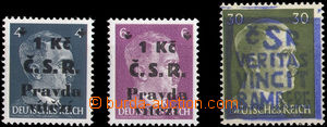 36253 - 1945 Cheb German stamps 4Pf and 6Pf with chebským overprin