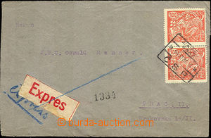 36269 - 1924 letter sent Ex franked with. pair stamp. 100h with join