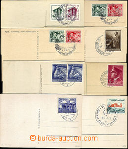 36283 - 1939-42 comp. 8 pcs of Un Ppc franked with. better stamp. wi