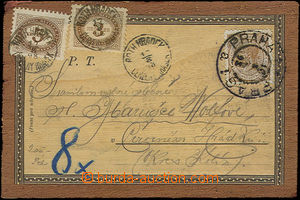 36324 - 1898 postcard on veneer with additional-printing Exhibition