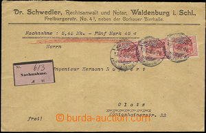 36334 - 1906 commercial letter sent as C.O.D. Nachnahme, with 3x 10P