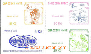 36348 - 1995 comp. 4 pcs of stamp-booklet, ZS36, 37 and 38 Ohrožen