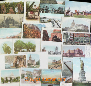 36366 - postcard 40 pieces Ppc from USA with motives towns, přír